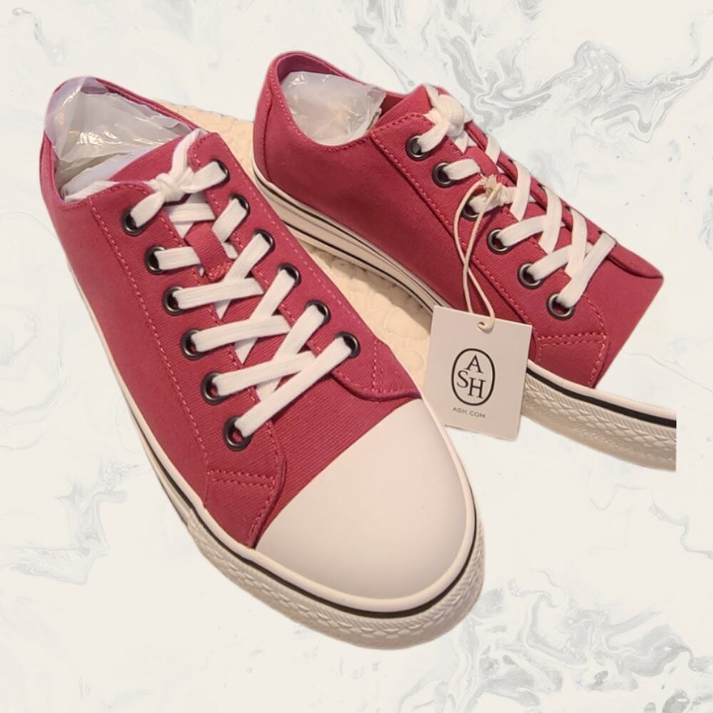Ash Volt Classic Pink Magenta Canvas Fashion Sneakers, size US 8/8.5 (39)
